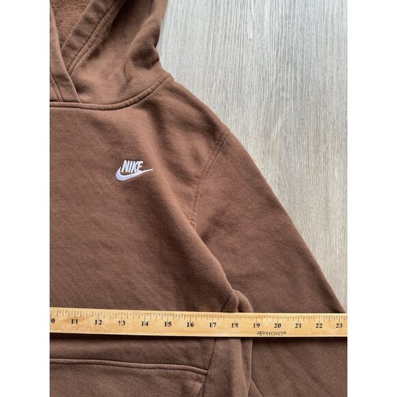 Rare Vintage Y2K Nike Swoosh Brown Hoodie Youth XL Kids Sports Streetwear - Picture 7 of 8